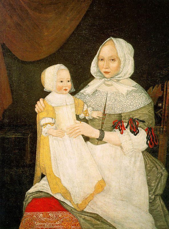 The Freake Limner Mrs Elizabeth Freake and Baby Mary oil painting image